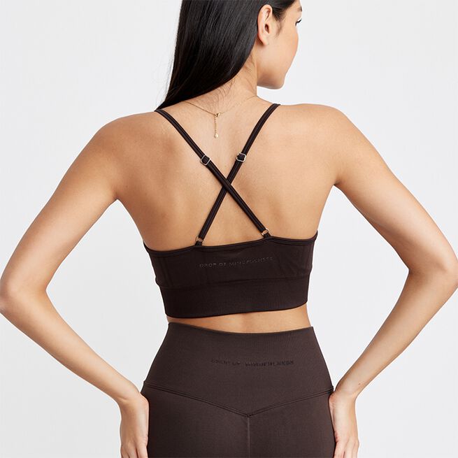 Signature Seamless Bra, Dark Brown, XS  Sport-Bh Mörkbrun