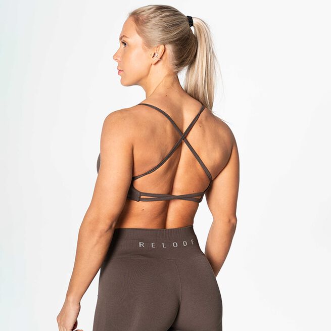 Relode Prime Seamless Top, Brown, L  Relode Prime Seamless Top, Brown