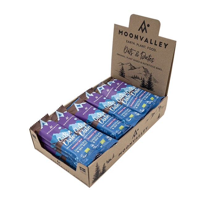 18 x Oats & Dates Bar Chocolate & Sea Salt GF 50 g 18 x Havre & Dadel Bar 50 g Chocolate & Sea Salt GF