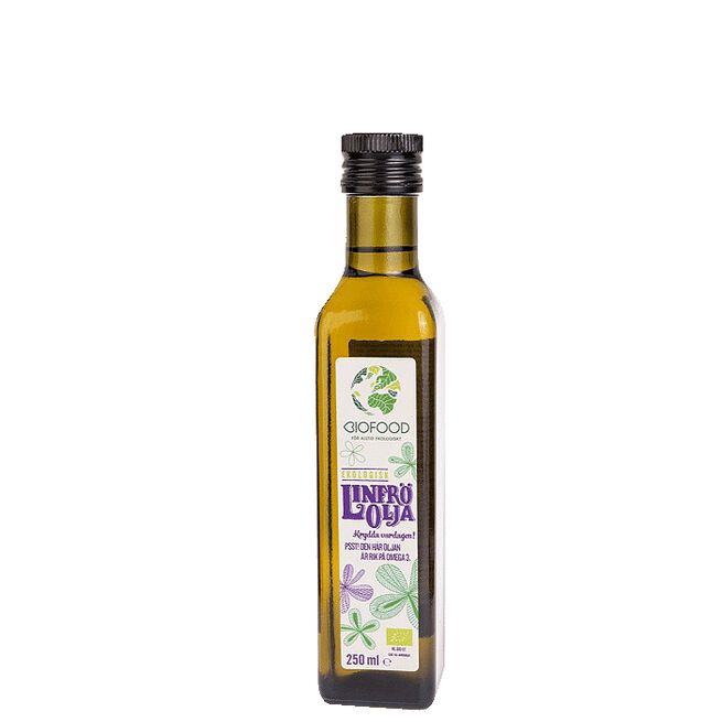Ekologisk Linfröolja, 250 ml Biofood Ekologisk Linfröolja 250 ml