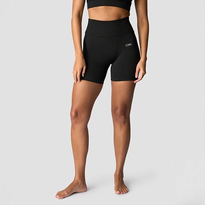ICIW Soft Seamless Shorts Wmn, Black Soft Seamless Shorts Svart