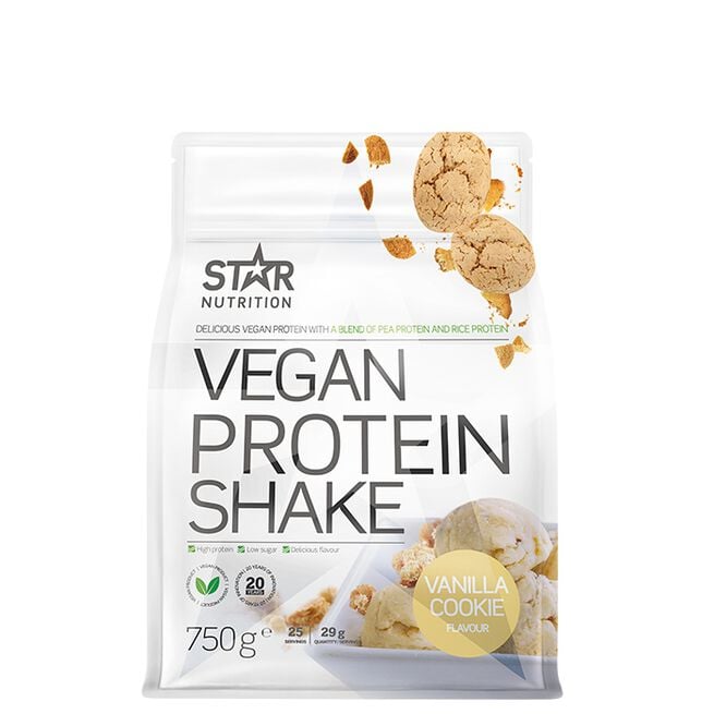 Vegan Protein Shake, 750 g, Vanilla Cookie Vegan Protein Shake Veganskt Proteinpulver 750 g Vanilla Cookie