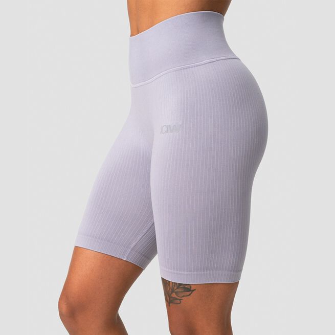 ICANIWILL Ribbed Define Seamless Biker Shorts, Cloudy Violet