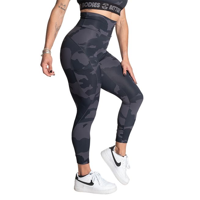 High Waist Leggings, Dark Camo, XS  High Waist Leggings, Dark Camo