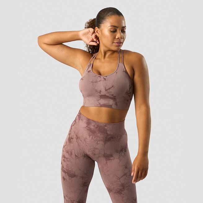 Define Seamless Tie Dye Sports Bra, Mauve, XS  Define Seamless Tie Dye Sport-bh Lila
