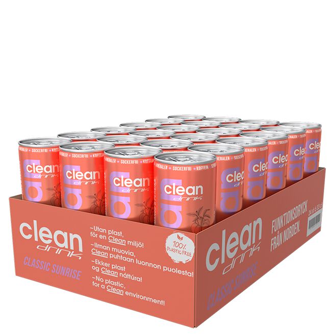 24 x Clean Drink, 330 ml, Classic Sunrise Flak 24 x Clean Drink 330 ml Classic Sunrise