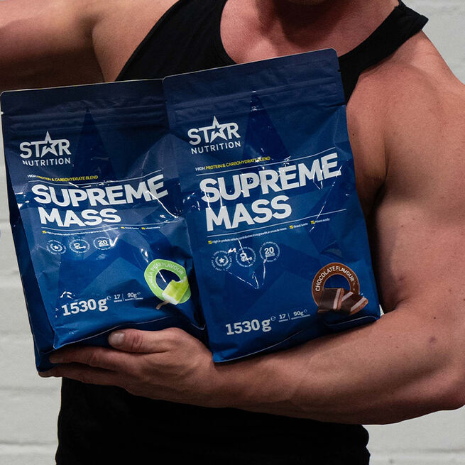 Supreme Mass, 5400 g , Jordgubb  Supreme Mass Gainer 5400 g Jordgubb