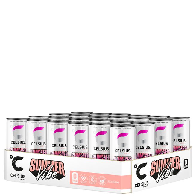 24 x Celsius, 355 ml, Summer Vibe 2024 Sparkling Smultron 24 x Celsius Energidryck 355 ml Summer Vibe Limited Edition