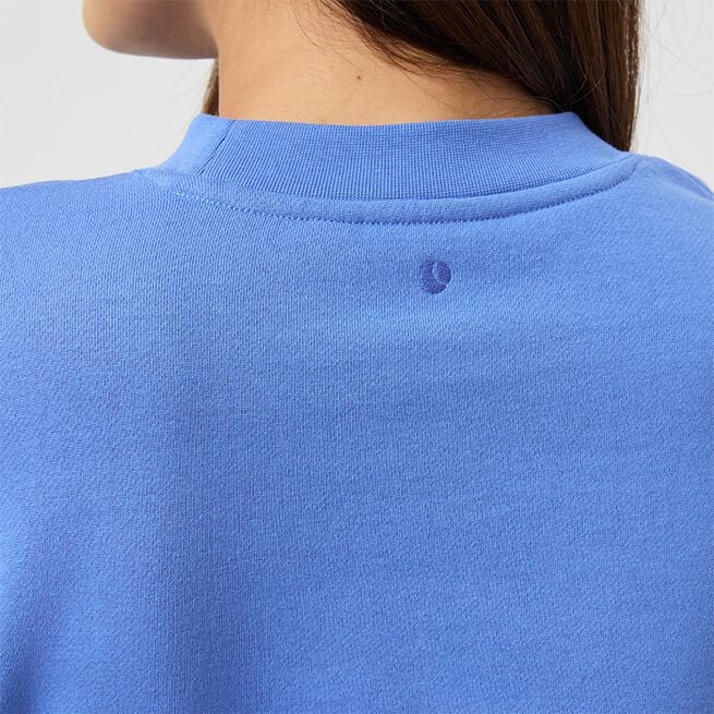 Studio Oversized Cropped Sweatshirt, Ultramarine, L  Studio Oversized Croppad Sweatshirt Marinblå