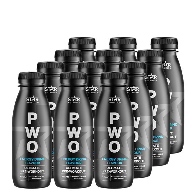 12 x PWO Drink 330 ml Energy flavour  12 x PWO Drink 330 ml Energy flavour
