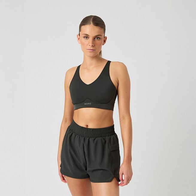 Borg Mid v Support Sports Bra, Peat, S  Mid Support Sport-bh Peat