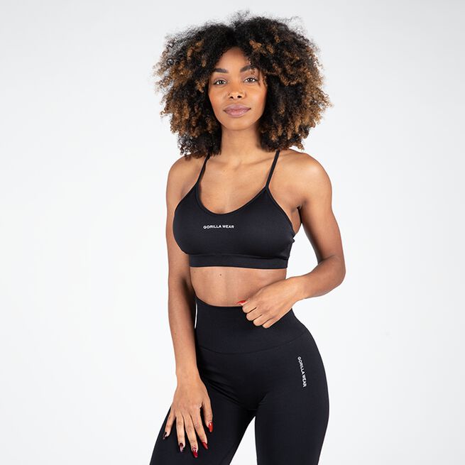 Gorilla Wear Quincy Seamless Sports Bra, Black Quincy Seamless Sports Bra, Black