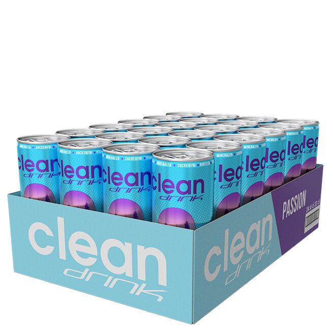 24 x Clean Drink, 330 ml Passion Ny design Flak 24 x Clean Drink 330 ml Passion Ny