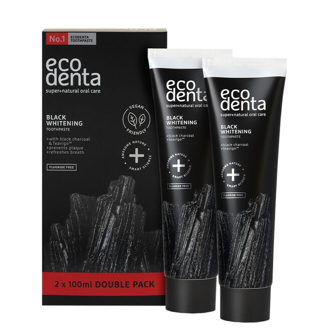 Expert Line Black Whitening  Charcoal Tandkräm 2x100ml