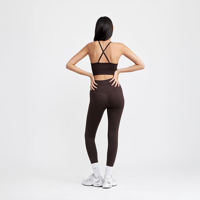 Signature Seamless Tights, Dark Brown, S  Träningstights Mörkbrun