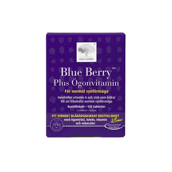 Blue Berry Plus &Ouml;gonvitamin 120 tabletter