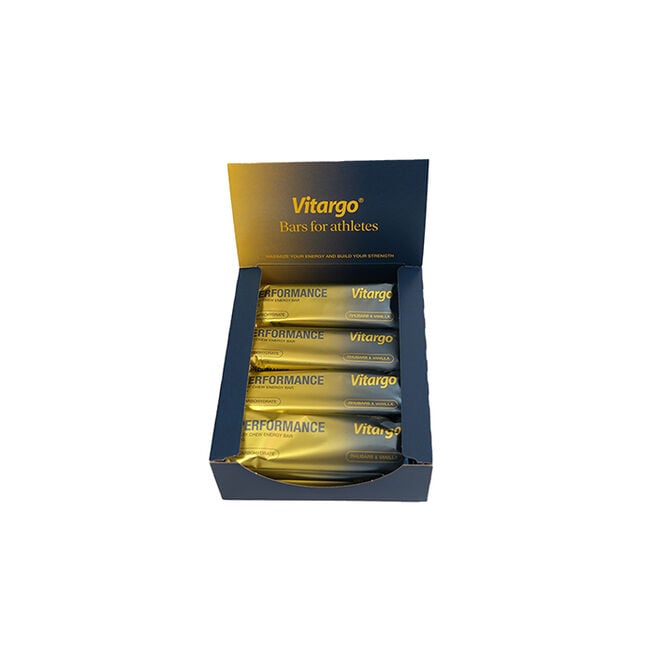 12 x Vitargo Performance Bar 55 g Rhubarb/Vanilla 12 x Vitargo Performance Bar 55 g Rhubarb/Vanilla Rhubarb/Vanilla