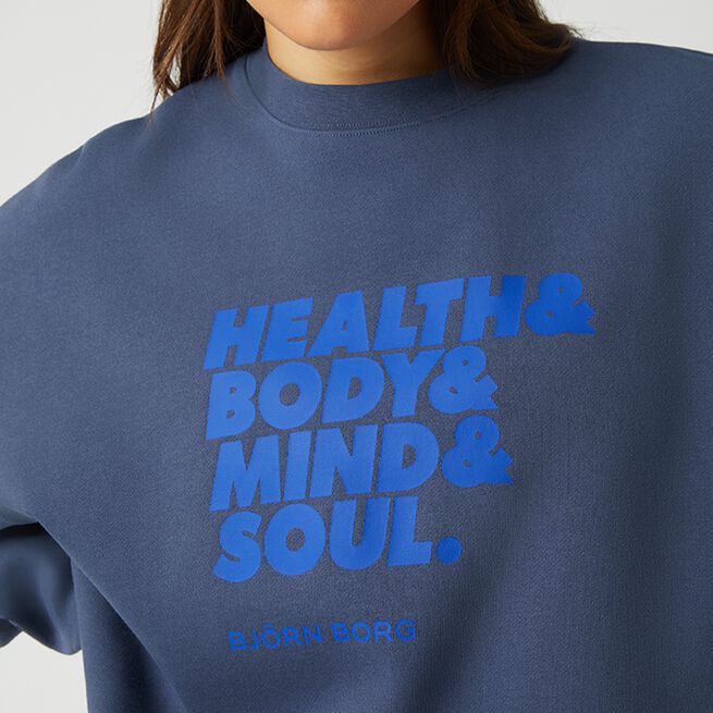 Björn Borg Studio Oversized Crew, Nightshadow Blue Studio Oversized Tröja Blå