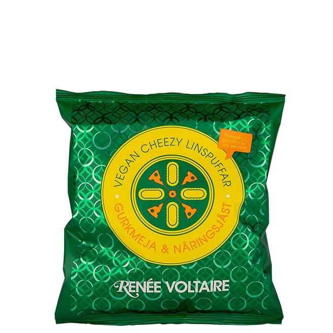 Cheezy Vegan Linspuffar Gurkmeja Och Näringsjäst 60 g Cheezy Vegan Linspuffar Gurkmeja Och Näringsjäst 60 g Ost