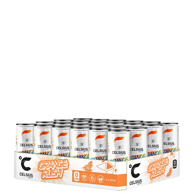 24 x Celsius, 355 ml, Orange Rush 24 x Celsius Energidryck 355 ml Orange Rush