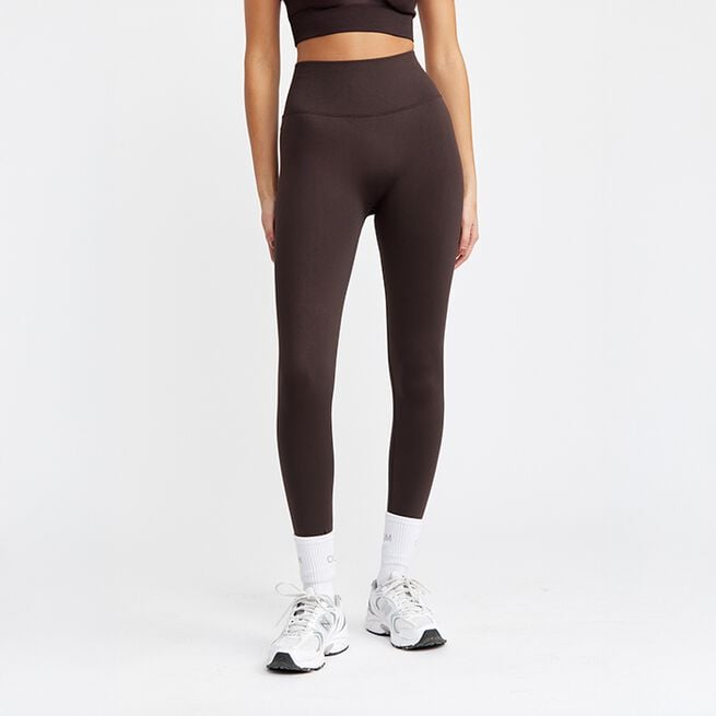 Signature Seamless Tights, Dark Brown, XS Träningstights Mörkbrun