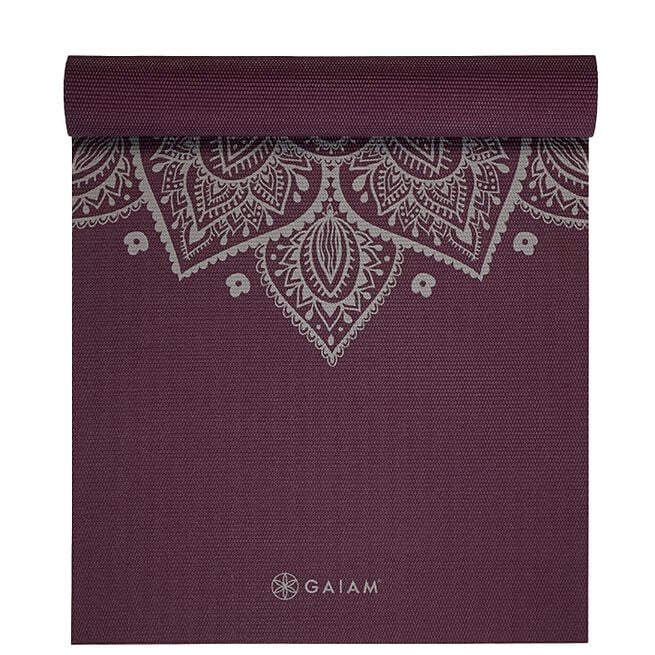 Gaiam Midnight Plum Sundial Flower Yoga Mat 5 mm Gaiam Midnight Plum Sundial Flower Yoga Mat 5 mm