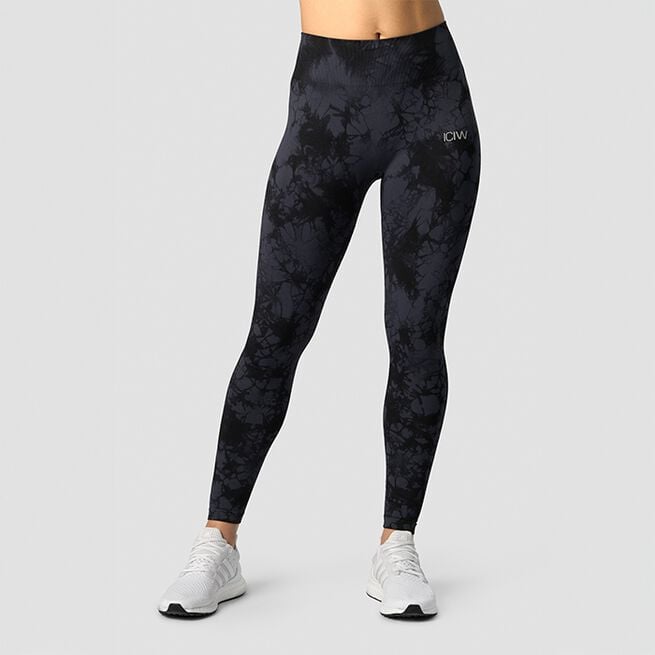 Define Seamless Tie Dye Tights, Midnight, L Define Träningstights Svart