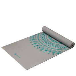 Gaiam 6mm Yoga Mat Teal Marrakesh LongerWider Yogamatta 6mm Extra Lång/Bred Teal Marrakesh