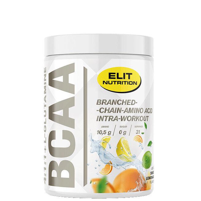 ELIT BCAA 4:1:1 + L-glutamine, 400 g, Lemonade ELIT BCAA 4:1:1 + L-glutamine, 400 g Lemonade