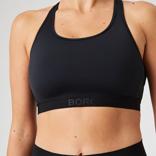 Borg Low Support Sports Bra, Black Beauty, L  Borg Low Support Sport-bh Svart