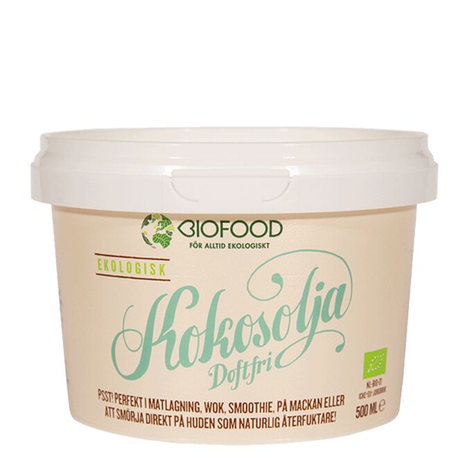 Biofoods doftfria kokosolja Kokosolja Doftfri 500 ml