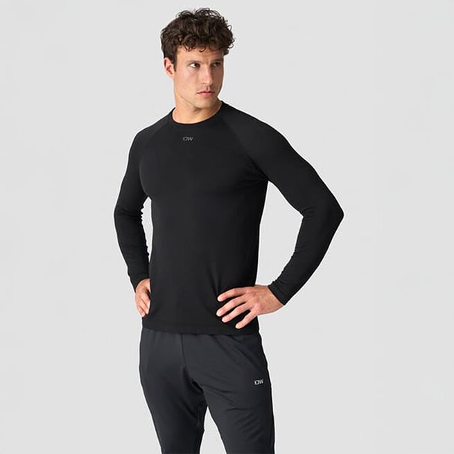 Stride Seamless Longsleeve, Black, L Stride Seamless Långärmad Svart