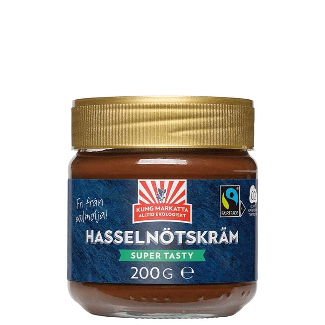 Kung Markattan Hasselnötskräm EKO, 200 g Hasselnötskräm 200 g