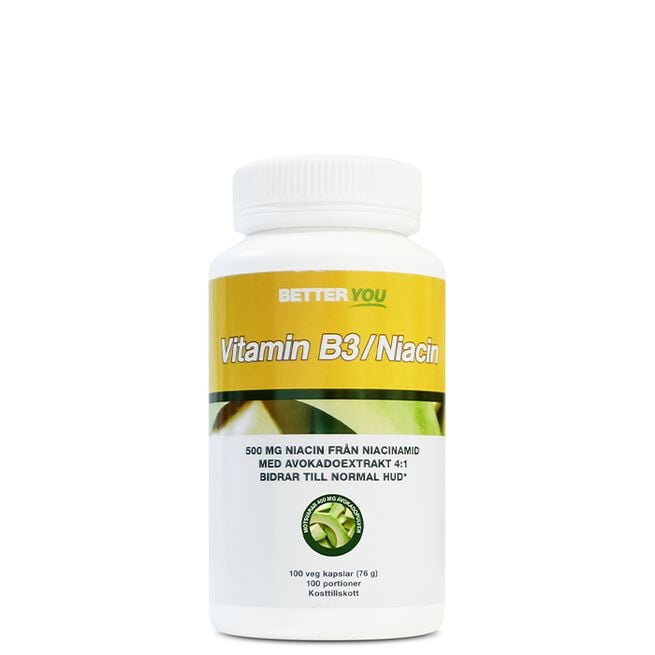 Better You Vitamin B3 Niacin 100 kapslar Vitamin B3 Niacin 100 kapslar