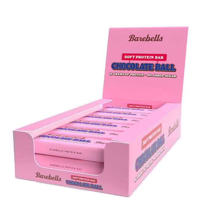 12 x Barebells Soft Bar, 55 g, Chocolate Ball 12 x Barebells Soft Proteinbar 55 g Chocolate Ball