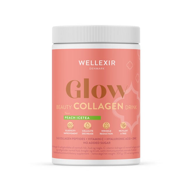 Wellexir Glow Beauty Drink Peach Ice Tea 360 g Glow Beauty Dryck Persikoiste 360 g