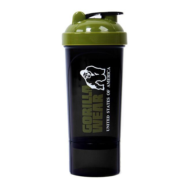 Shaker Compact 400 ml + 100 ml, Black/Army Green Shaker Compact Svart/Grön 400 ml + 100 ml