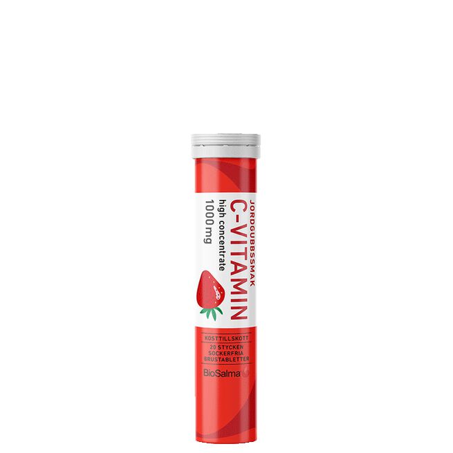 C-vitamin 1000mg Jordgubb 20 brustabletter C-vitamin 1000 mg 20 brustabletter Jordgubb Jordgubb