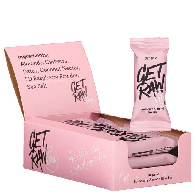 Raspberry Almond 12 x Raw Bar 42 g Raspberry Almond