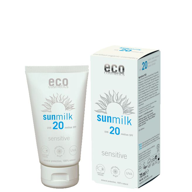 Sun Milk SPF 20 Sensitive, 75 ml Eco Cosmetics