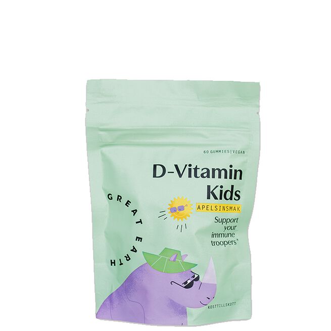 Great Earth D-Vitamin Kids Apelsin Refill 60 Gummies