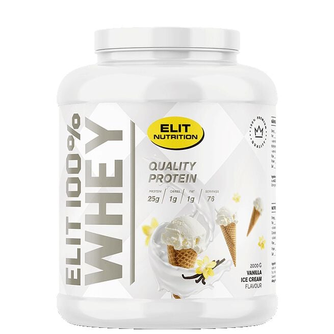 ELIT 100% Whey, 900 g, Vanilla ELIT 100% Whey Vassleprotein 900 g Vanilla