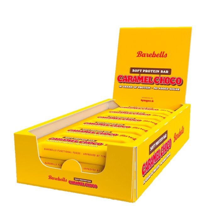 12 x Barebells Soft Bar, 55 g, Caramel Choco 12 x Barebells Soft Proteinbar 55 g Caramel Choco