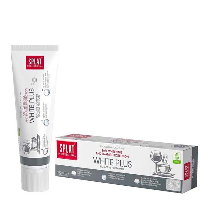 Splat White Plus tandkräm med hydroxiapatit 125 g