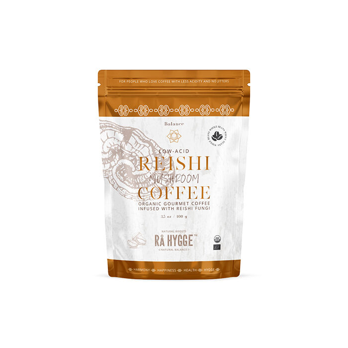 L&aring;gsyrlig Reishi specialkaffe Hela b&ouml;nor EKO 227g