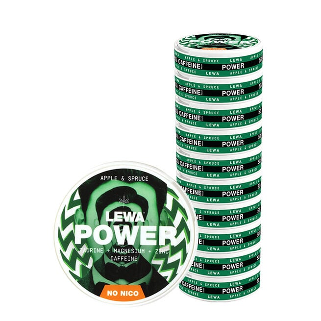 10 x LEWA Functional NoNico POWER Apple/Spruce  10 x LEWA Functional Snus POWER Apple/Spruce (Granskott)