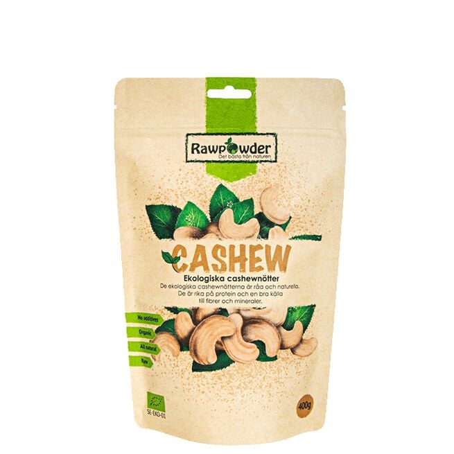 Cashew, 400 g Raw Powder Ekologiska Cashewnötter 400 g