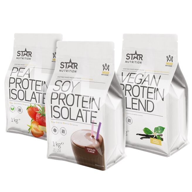 Star Nutrition Vegan Mix And Match Mix&Match 3 x Veganskt Proteinpulver 1kg
