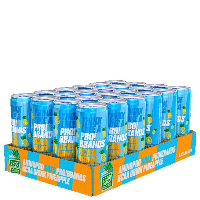 24 x Pro Brands BCAA Drink, 330 ml, Pineapple 24 x BCAA Energidryck 330 ml Pineapple