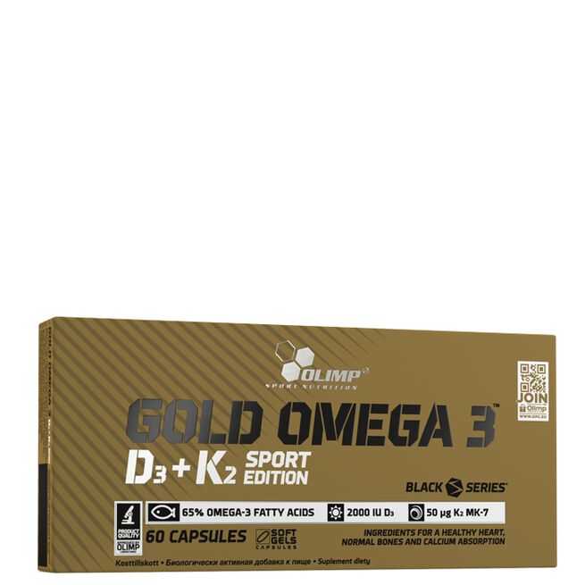 Gold Omega 3 D3+K2 Sport Edition, 60 caps Gold Omega 3 D3+K2 Sport Edition 60 kapslar